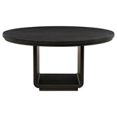 Leandro 60-inch Round Dining Table Burnished Black